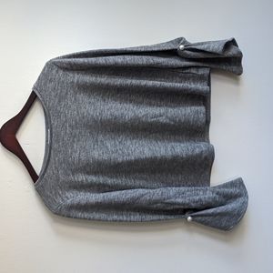 Leith Bell Sleeve Knit Top with Pearl Details Size Medium